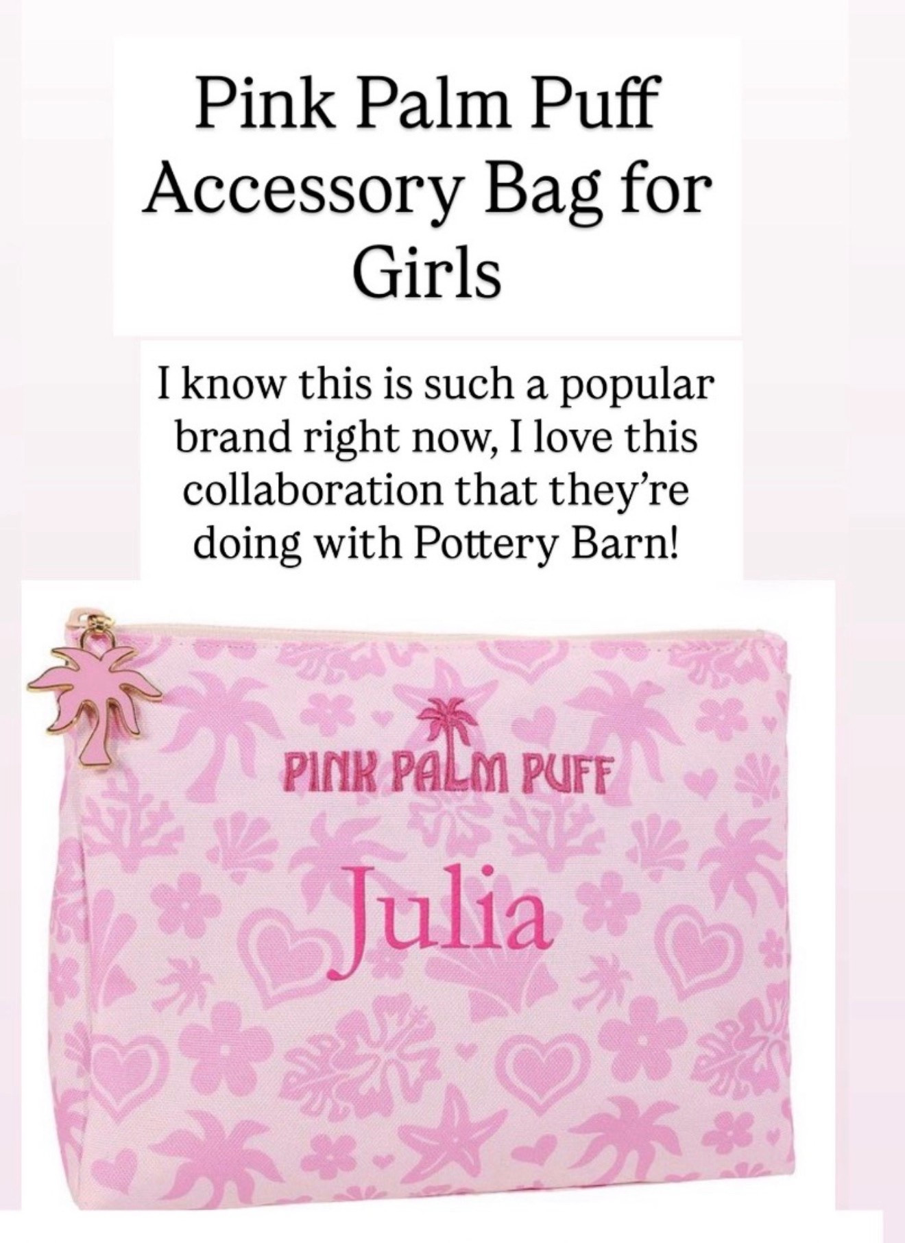 Pink Palm Puff accessory bag for tweens and teens

#LTKKids