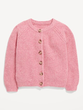 Long-Sleeve Button-Front Cardigan for Toddler Girls | Old Navy (CA)