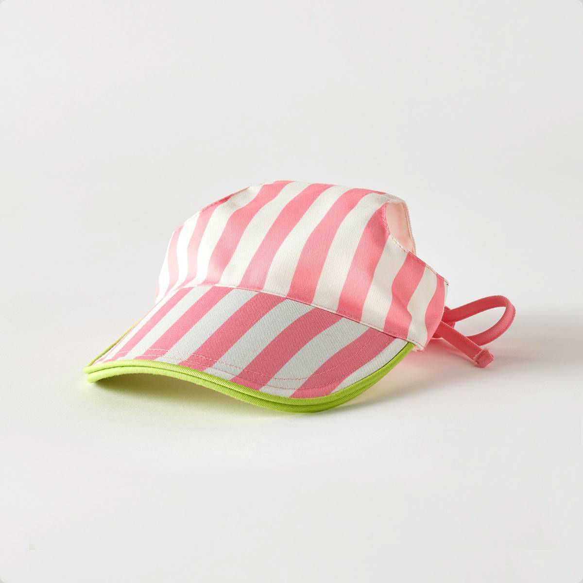 Hooray House Striped Visor - Pink XS/S | Target