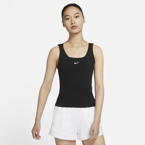 Nike Womens Nike NSW Essential Cami Tank - Womens Black/White Size XL | Foot Locker (US)