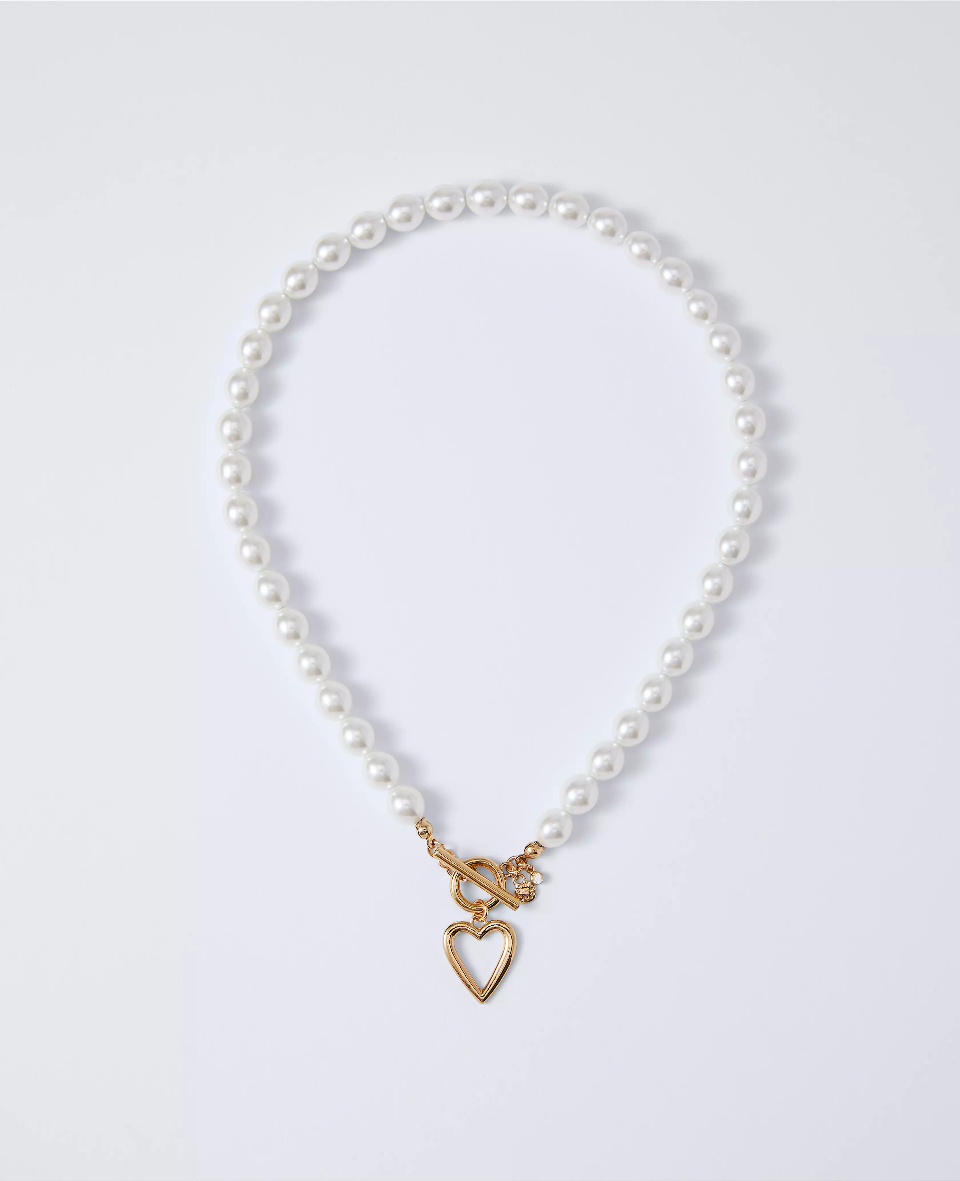 Pearl Heart Pendant Necklace | Ann Taylor