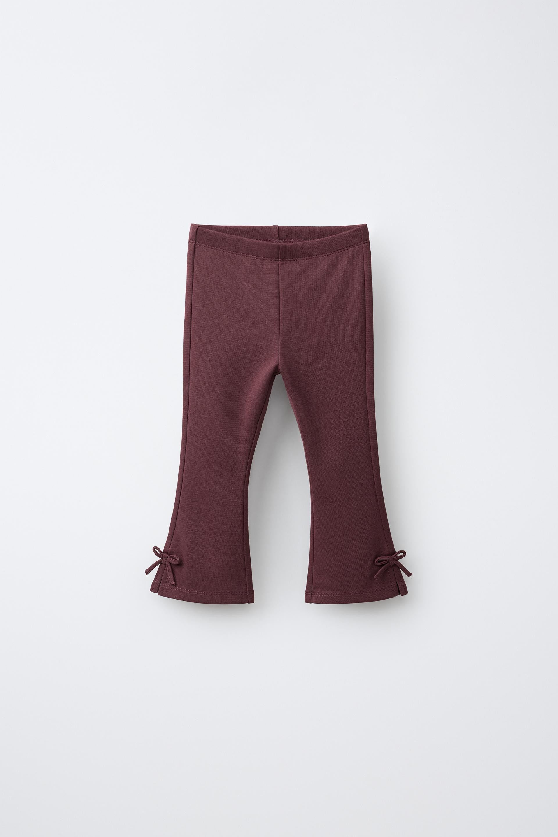 Zara - Ponte Flare Leggings With Bows - Black - 4 Years (40,9 Inches) - Kids | Zara US