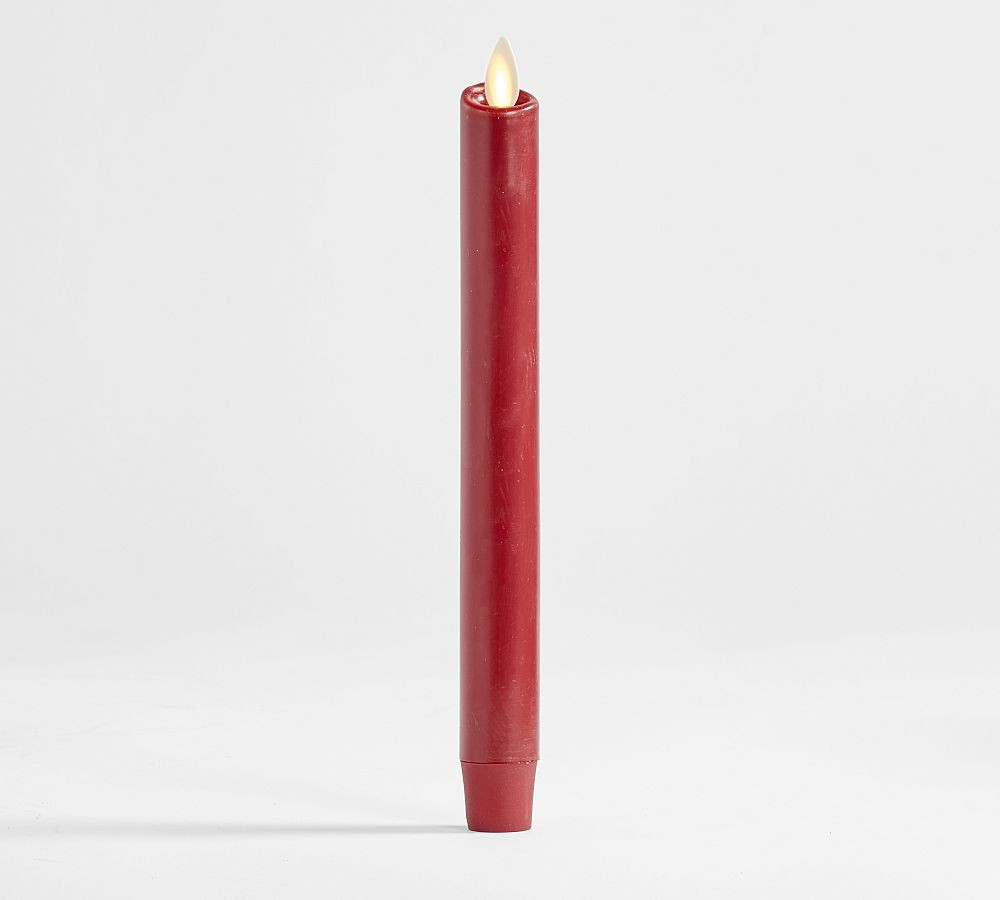 Premium Flickering Flameless Wax Taper Candle | Pottery Barn (US)