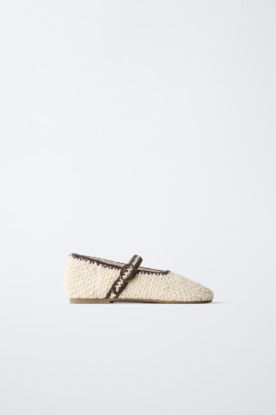 CROCHET BALLET FLATS | Zara US