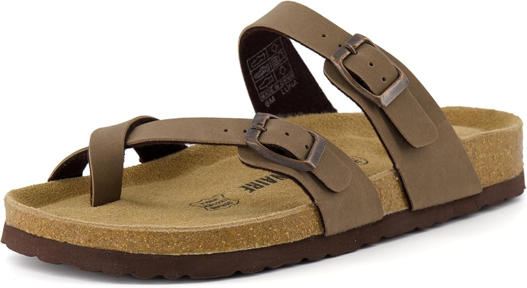 CUSHIONAIRE Women's Luna Cork Footbed Sandal With +Comfort | Amazon (US)