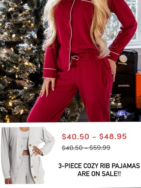 Nordstrom Sale Pajamas!! Follow @hollyjoannew for style and sales!! So happy you’re here babe!! Xx 

Open Edit 3 Piece Cozy Ribbed Pajamas 
Nordstrom Loungewear Pajamas Sale

#LTKsalealert #LTKfindsunder100 #LTKstyletip