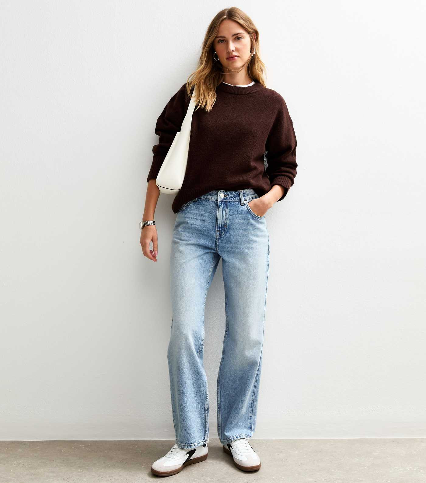 Blue Anica Straight Leg Jeans | New Look | New Look (UK)