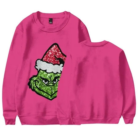 Black And Friday Deals 2023 Christmas Grinch Costume Adult Womens Grinch Sweatshirts Grinch Christmas Clearance Cotton Funny Long Sleeve Sweatshirt | Walmart (US)