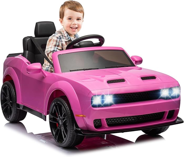 Licensed Dodge Challenger 12V Kids Ride-On Car, Battery Powered Electric Vehicle with Parent Remo... | Amazon (US)