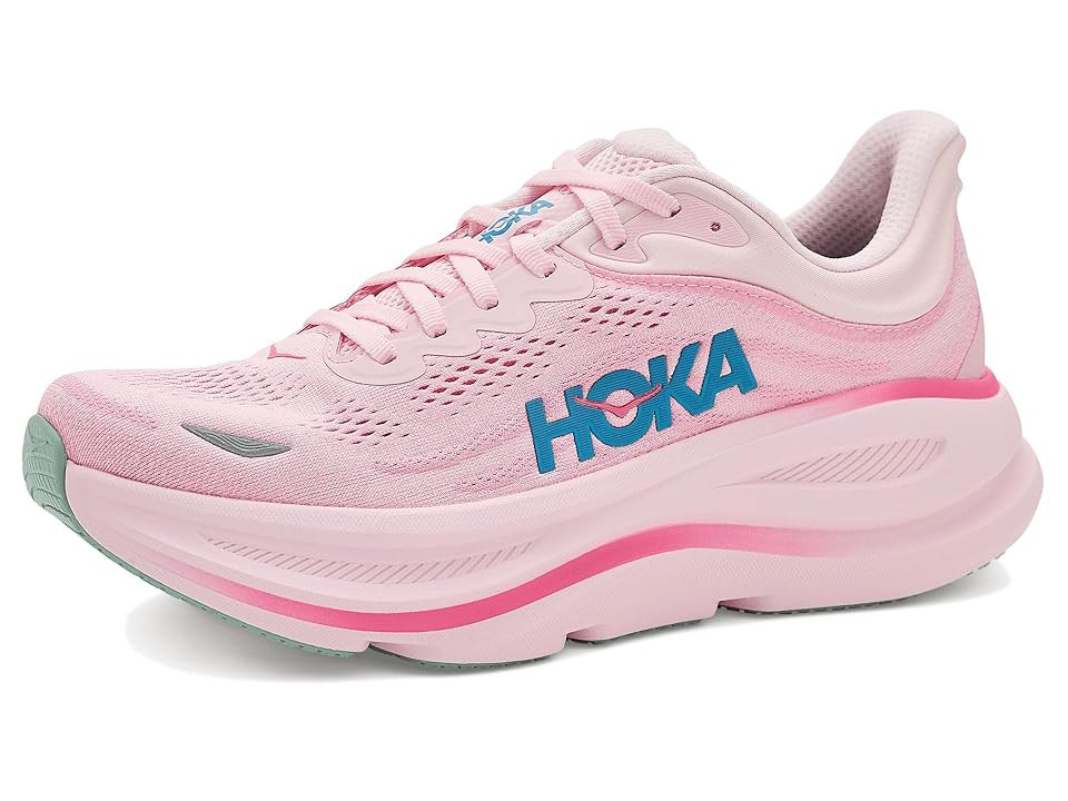 Hoka Bondi 9 Women's Shoes Rose Tea/Petal: 12 D - Wide | Zappos.com