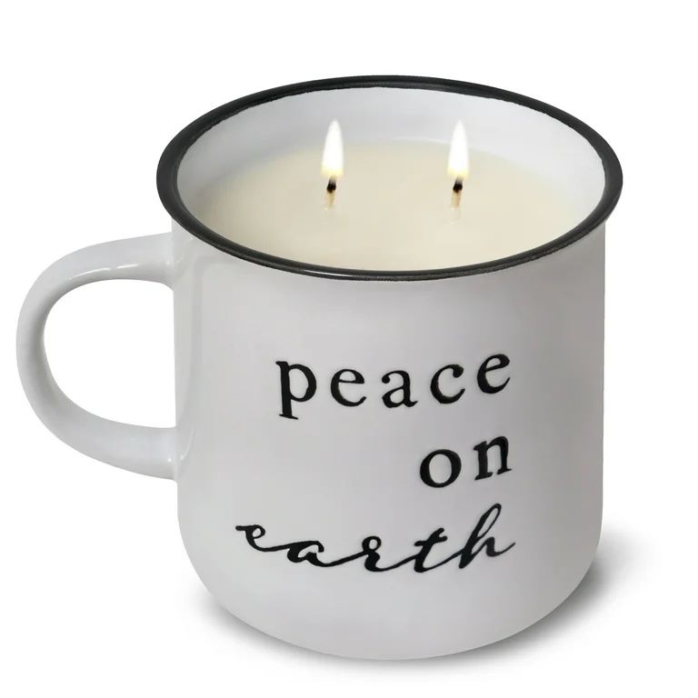 Mainstays Reusable 13oz Peace On Earth Mug Scented Candle, Vanilla | Walmart (US)