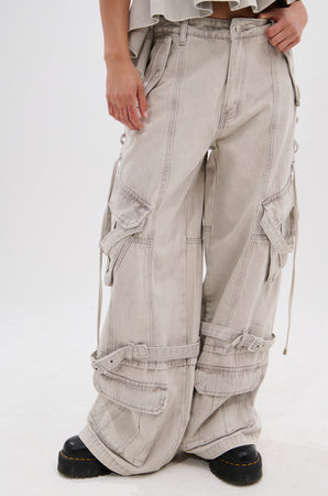AKIRA Kara Denim Cargo Pants | Size 1X | AKIRA