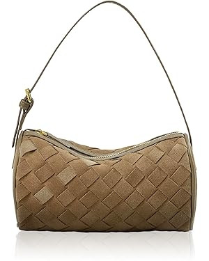 Mini Woven Leather Bag, Little Handbag, Small Woven Purses for Women, Leather Top-handle Bags, Mi... | Amazon (US)