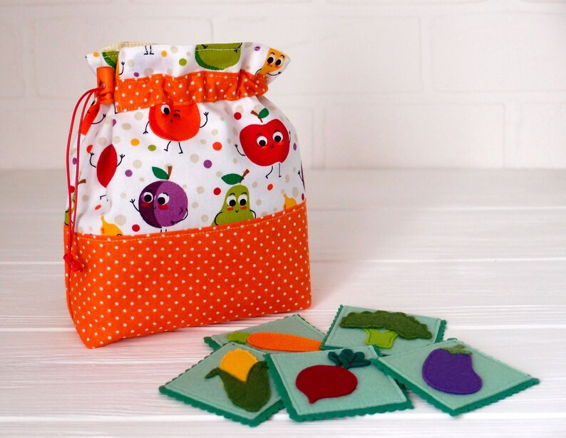 Felt Fabric Memory Matching Game for Kids to Learn Fruits and Vegetables - Etsy | Etsy (US)