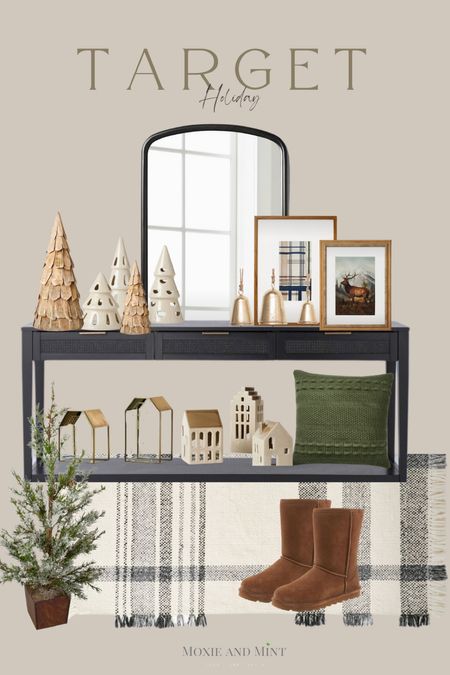 @Target holiday style with all cutest items from brand like magnolia, studio mcGee, threshold and more! 

We have this console in the dark brown and it’s such a great piece of furniture at an affordable prices! Love this mirror all all the holiday decor this year!

#LTKHoliday #LTKhome #LTKSeasonal