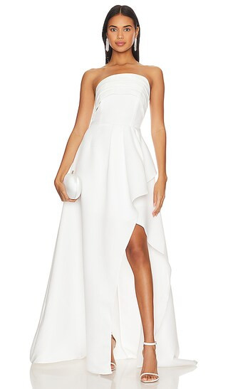 Kyha Gown | Ivory Gown | Ivory Dress | Cream Off White Gown Off White Dress Strapless Dress | Revolve Clothing (Global)