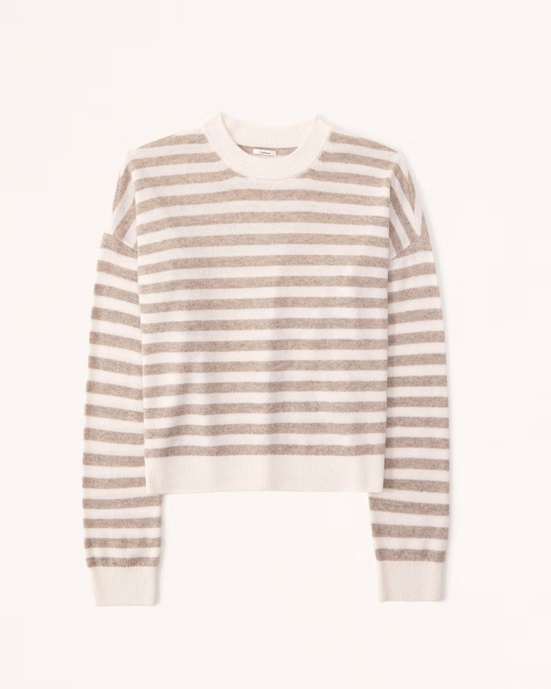 Women's Cashmere Striped Scoopneck Sweater | Women's Tops | Abercrombie.com | Abercrombie & Fitch (US)