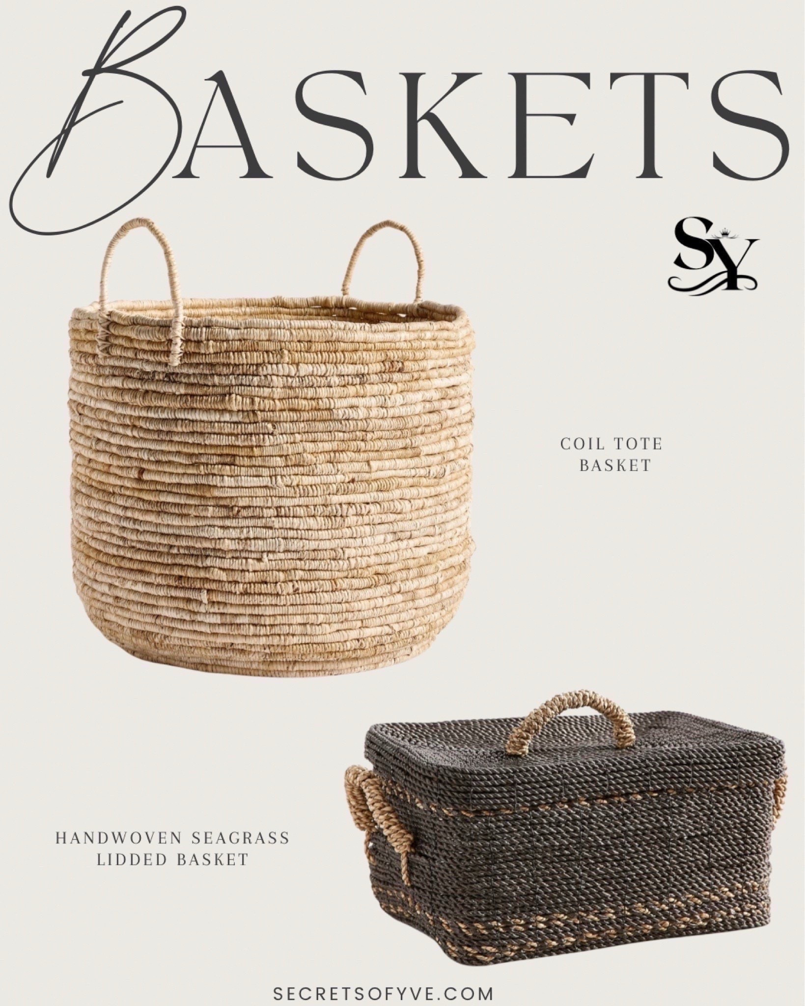 Secretsofyve: I love organizing with baskets in our home and here are functional home decor baskets for clothes, as gift baskets, toys, etc! The second one is now out of stock.
#Secretsofyve #ltkgiftguide
Always humbled & thankful to have you here.. @potterybarn
CEO: PATESI Global & PATESIfoundation.org
 @secretsofyve : where beautiful meets practical, comfy meets style, affordable meets glam with a splash of splurge every now and then. I do LOVE a good sale and combining codes! #ltksalealert #ltku #ltkplussize #ltkmidsize #ltkover40 #ltkpetite #ltktall #ltkkids #ltkmens  #ltkmomlife secretsofyve

#LTKSeasonal #LTKHome #LTKBaby