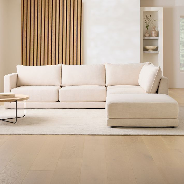 Melbourne 4-Piece Ottoman Sectional (116"–126") | West Elm (US)