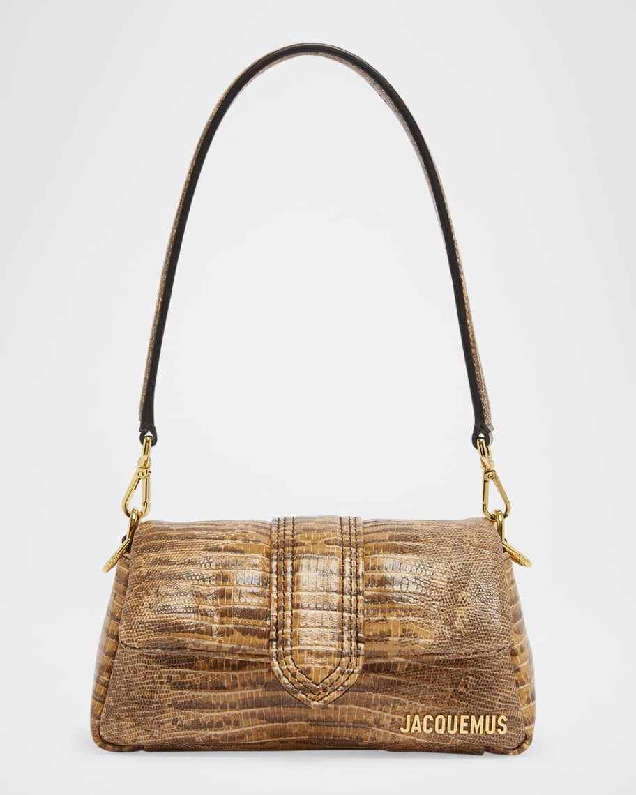 Jacquemus Le  Petit Bambimou Croc-Embossed Leather Shoulder Bag | Neiman Marcus