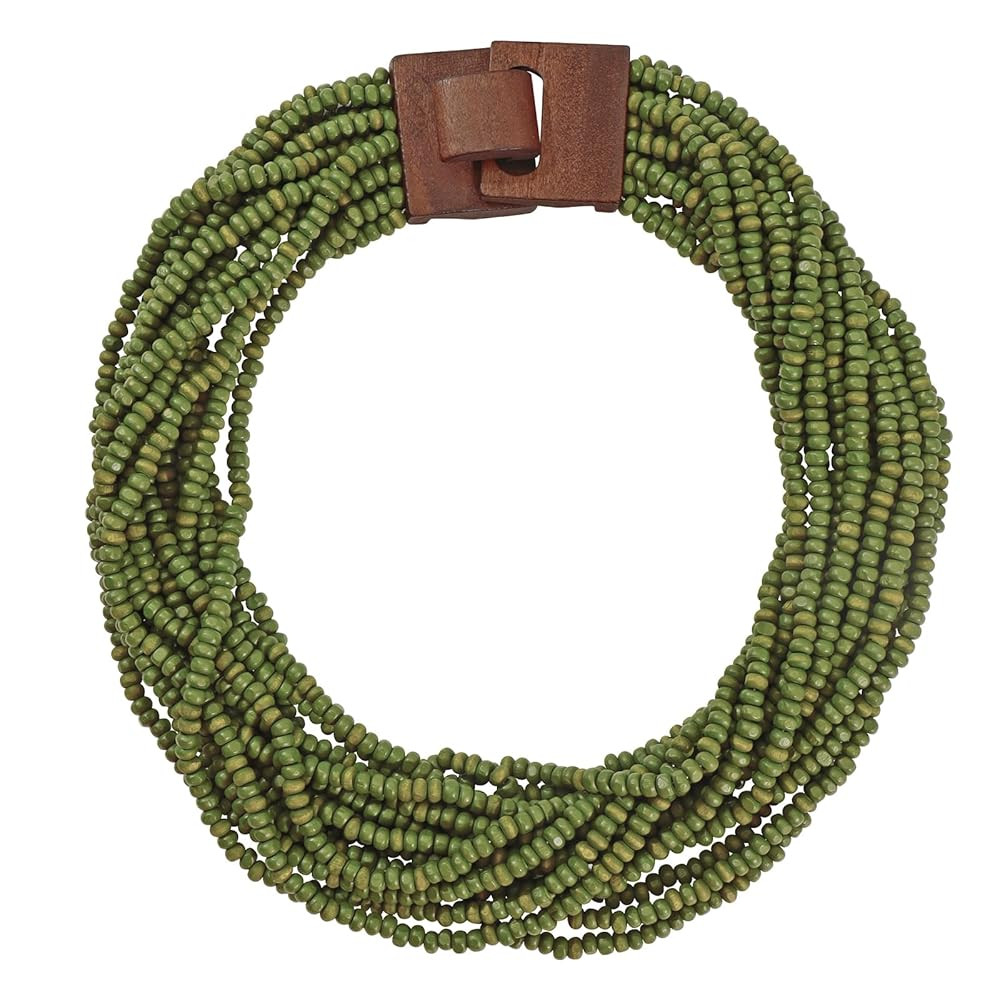 Coiris Beaded Strand Necklace for Women Boho Chunky Beaded Strand Necklace Bohemian Summer Beach ... | Amazon (US)