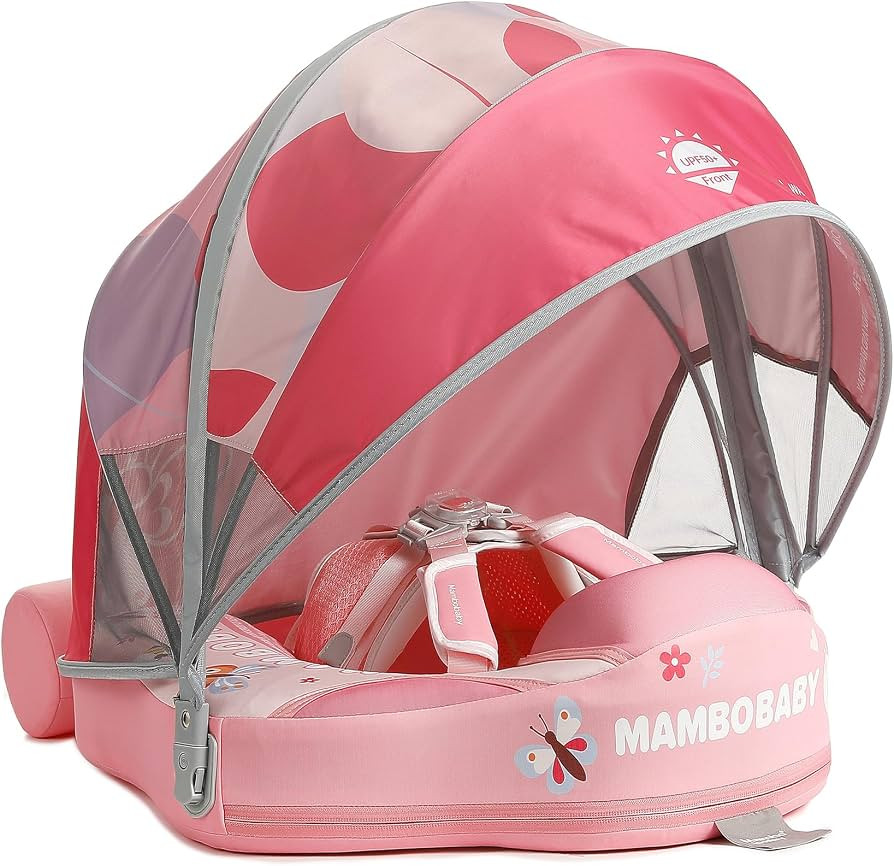 Mambobaby Float with Canopy Size Improved Non Inflatable Infant Baby Pool Float Smart Mambo Float... | Amazon (US)