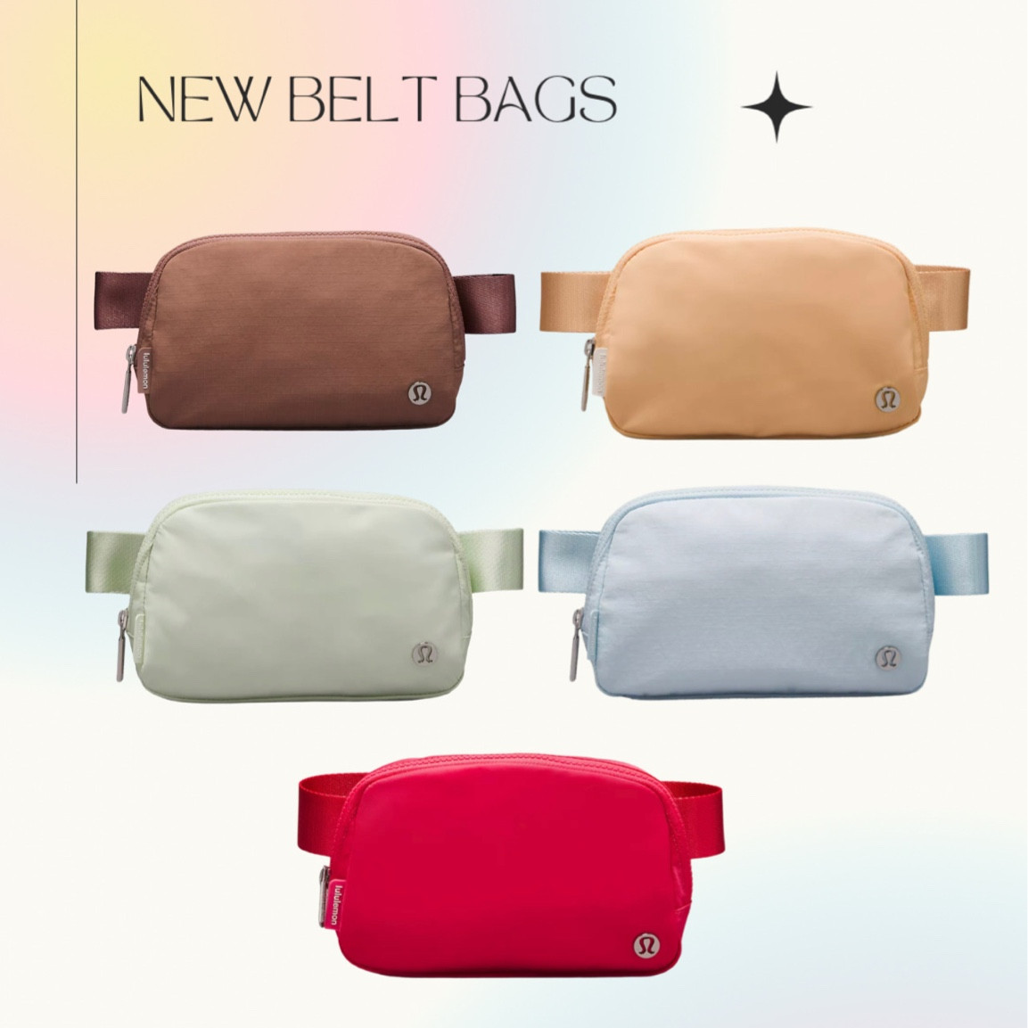 New lululemon everywhere belt bag colors