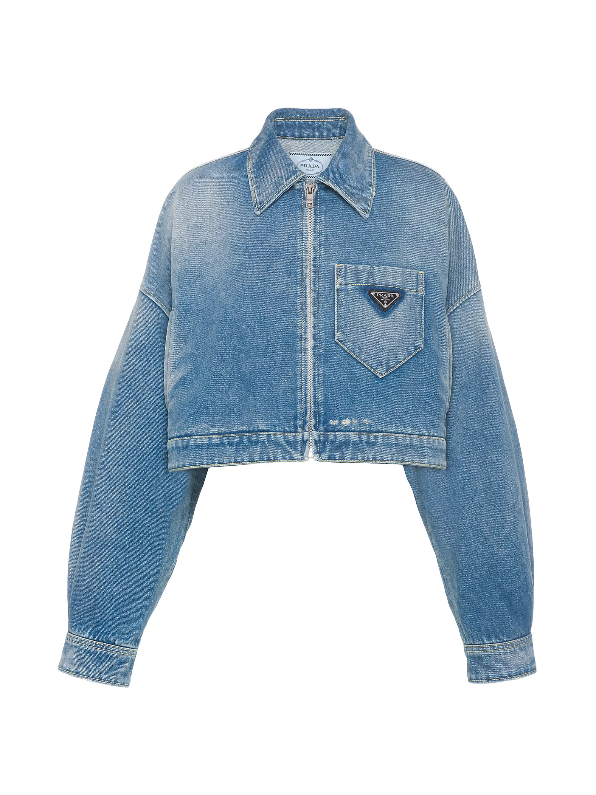 Cropped Organic Denim Jacket | Saks Fifth Avenue
