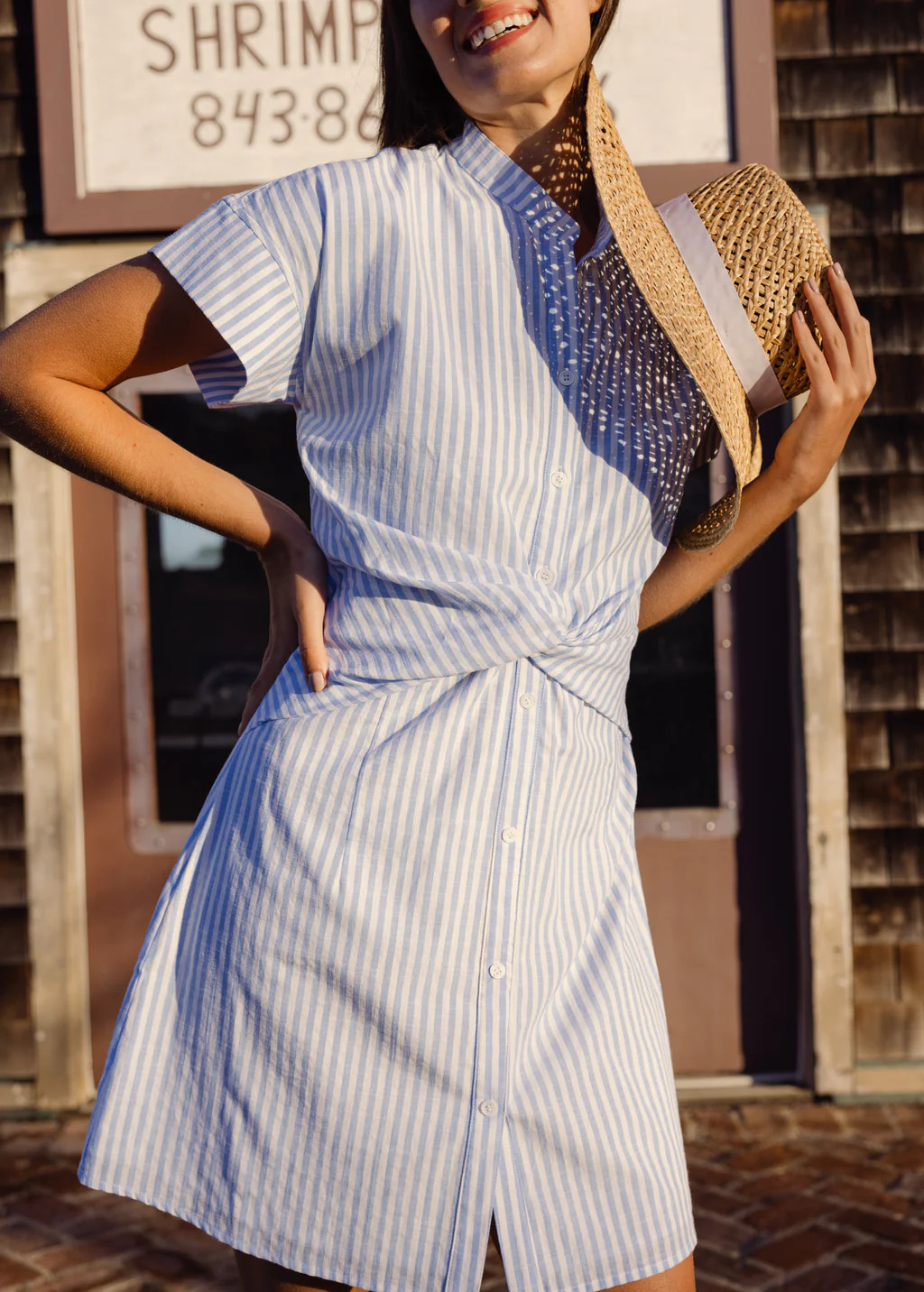 Phoebe Dress in Seaside Stripe | Duffield Lane