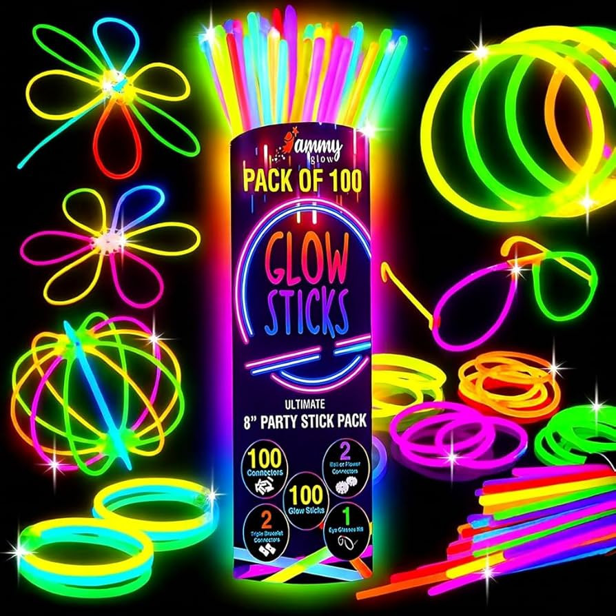 – 205 Pcs Glow Sticks Bulk Party Pack – Glow in the Dark Party Supplies with Glow Bracelets &... | Amazon (US)