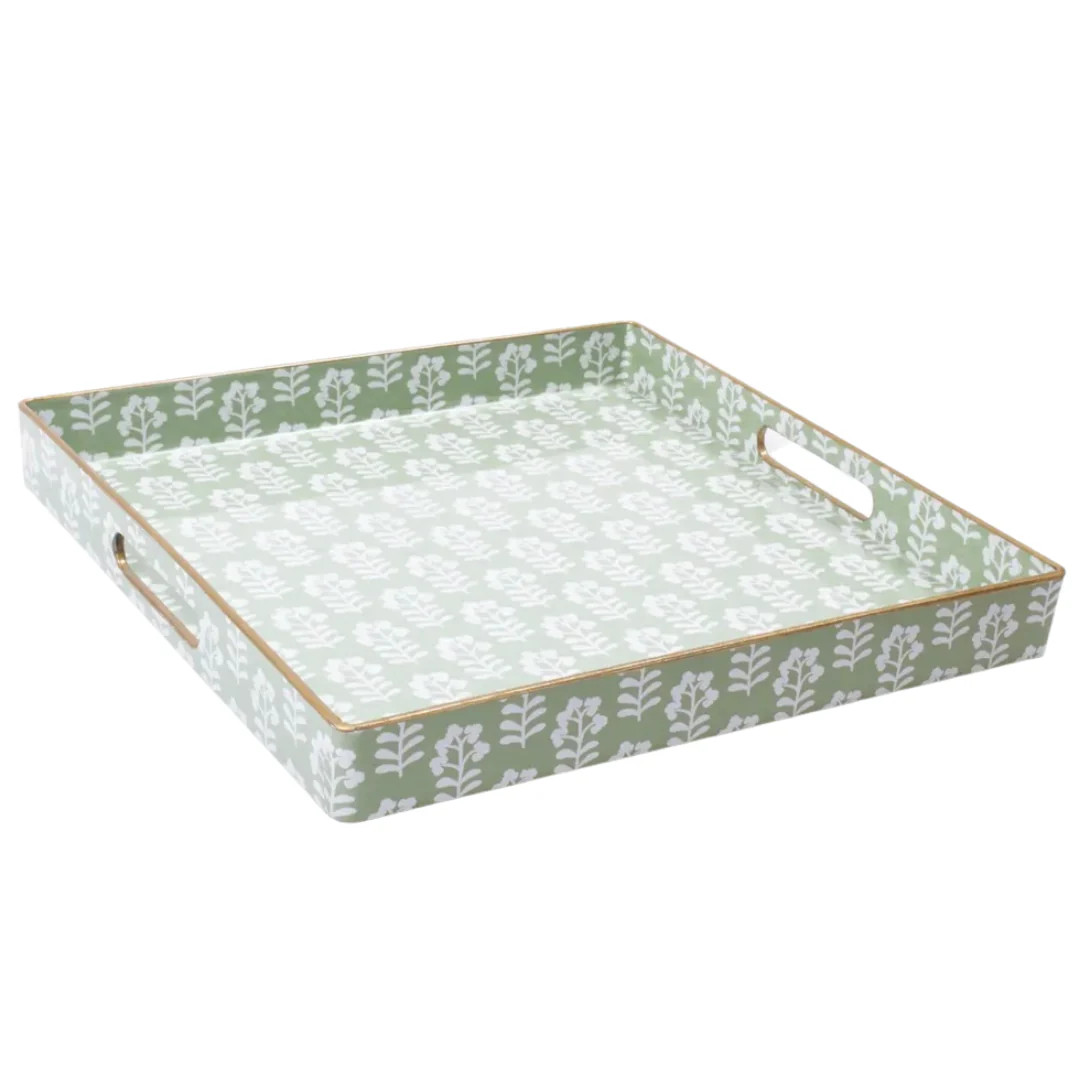 Sage Floral Square Tray | Sea Marie Designs