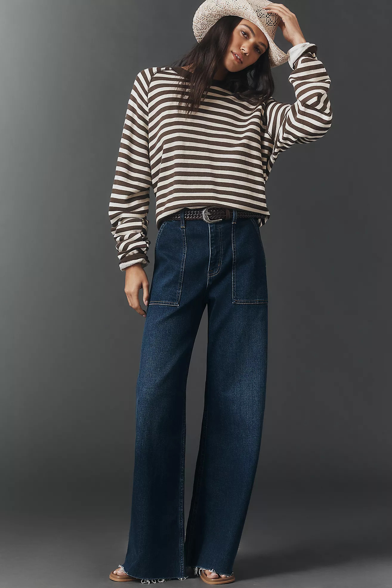 Pistola Penny Utility High-Rise Wide-Leg Jeans | Anthropologie (US)