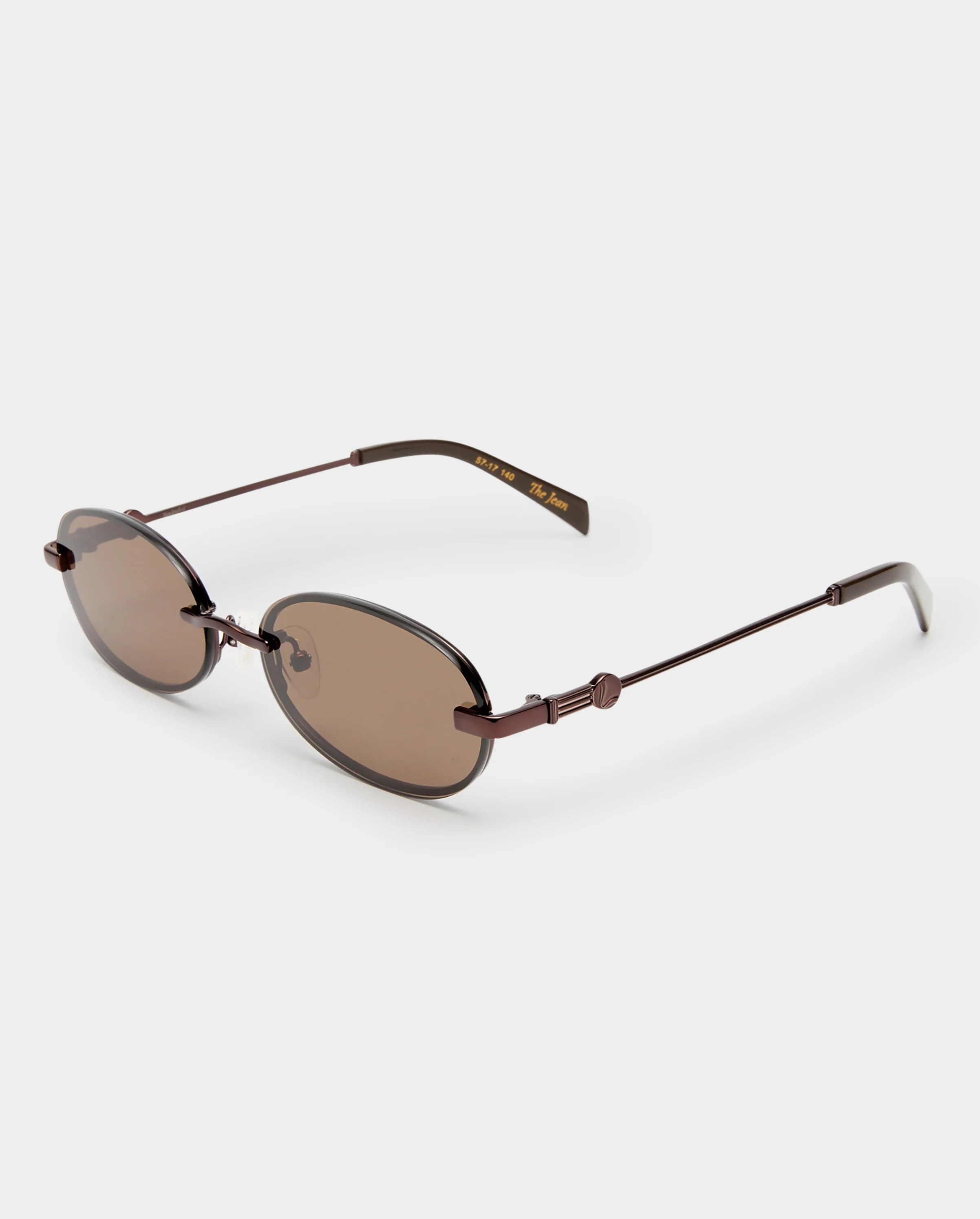 The Jean Bronze Female Oval Sunglasses | Luv Lou | Luv Lou