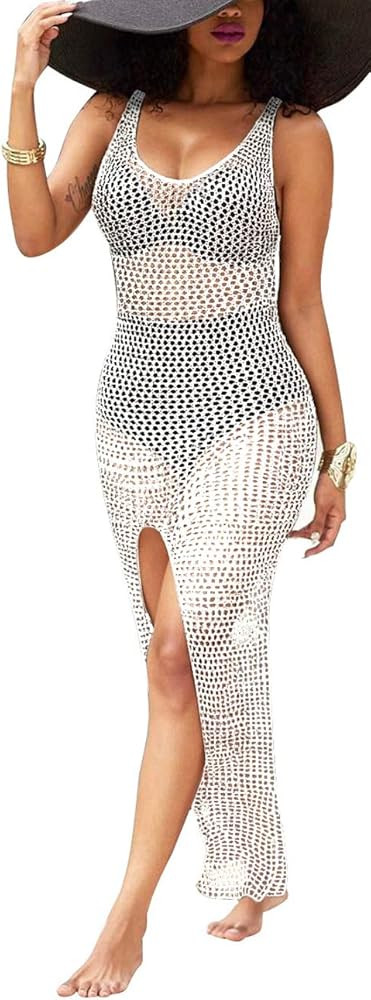 sexycherry Women's Sexy Swimsuit Cover Ups Casual See Through Sheer Long Maxi Dresses for Swimwear | Amazon (US)