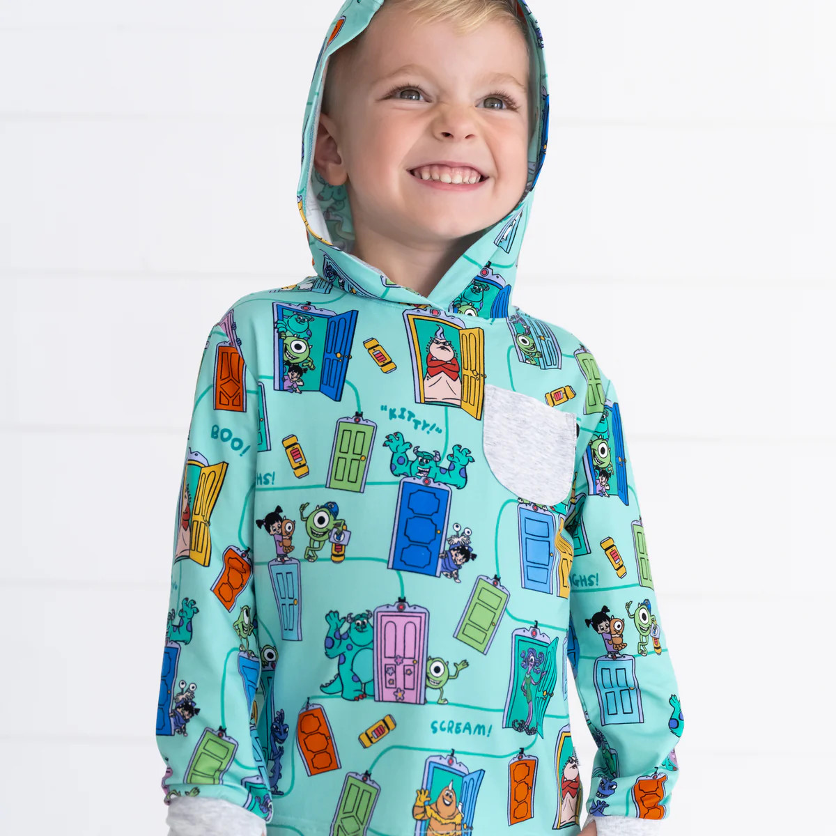 Disney Monsters, Inc. Scream Team Relaxed Hooded Tee | Little Sleepies
