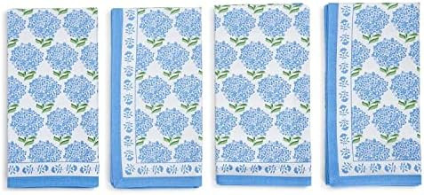 Two's Company Hydrangea Set of 4 Napkins - Cotton | Amazon (US)