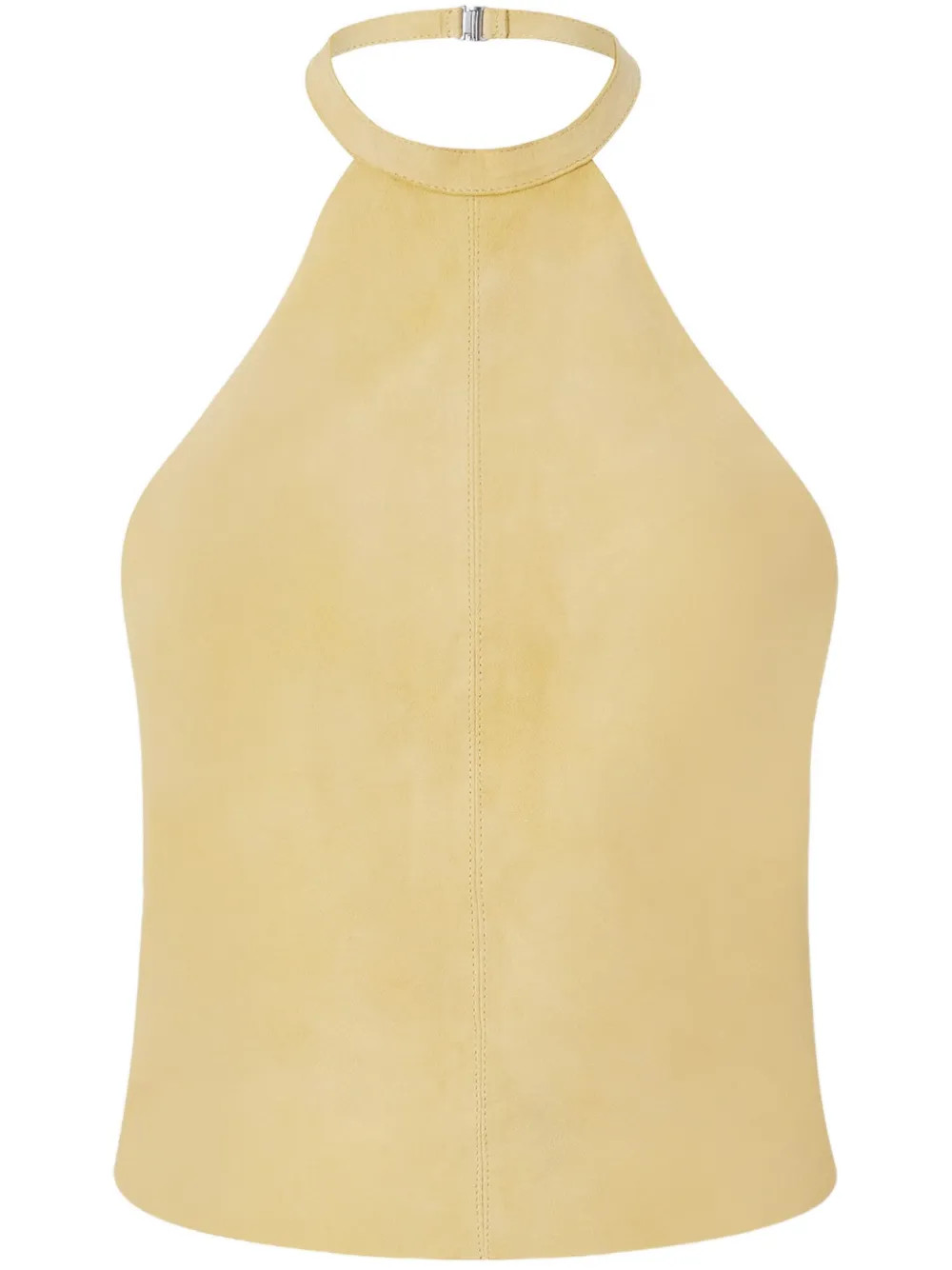 PINKO Halterneck Suede Top  | Yellow | FARFETCH | Farfetch Global