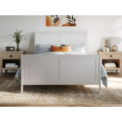 AFI Furnishings Portland White Full Wood Bed Frame | Lowe's