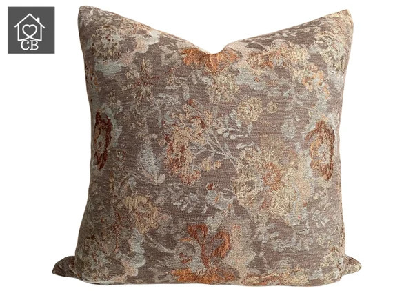 Earthy Floral Pillow Cover/airy Floral Pillow Cover/ Fall - Etsy | Etsy (US)