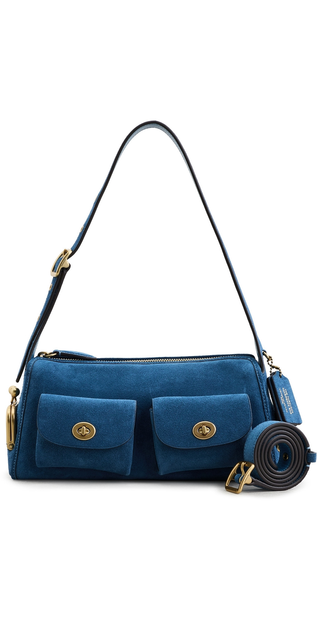 Coach Originals Suede Turnlock Haversack Bag 27 Blue Jay One Size | Shopbop