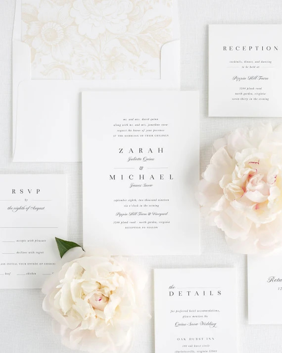 Zarah Wedding Invitations  Sample - Etsy | Etsy (US)