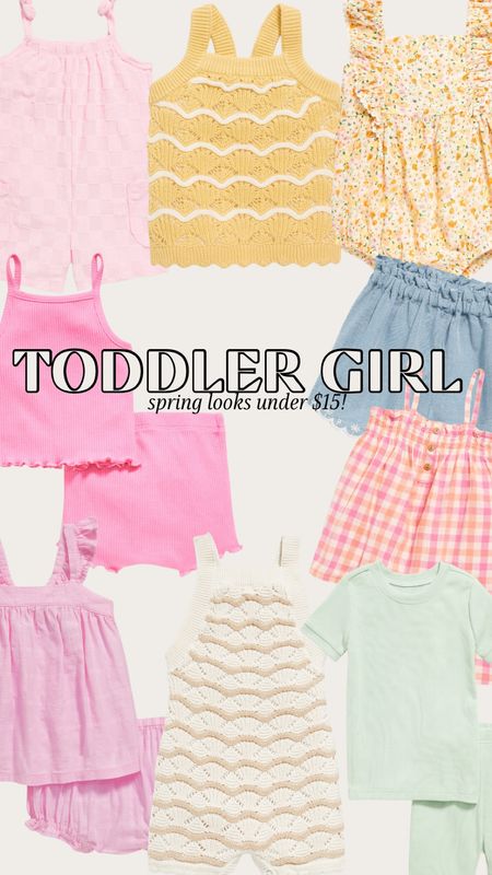Toddler girl spring looks under $15 🌼