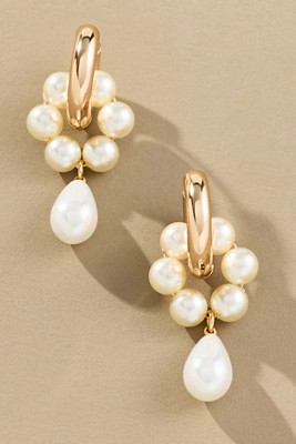 Multi Pearl Huggie Hoop Earrings | Anthropologie (US)