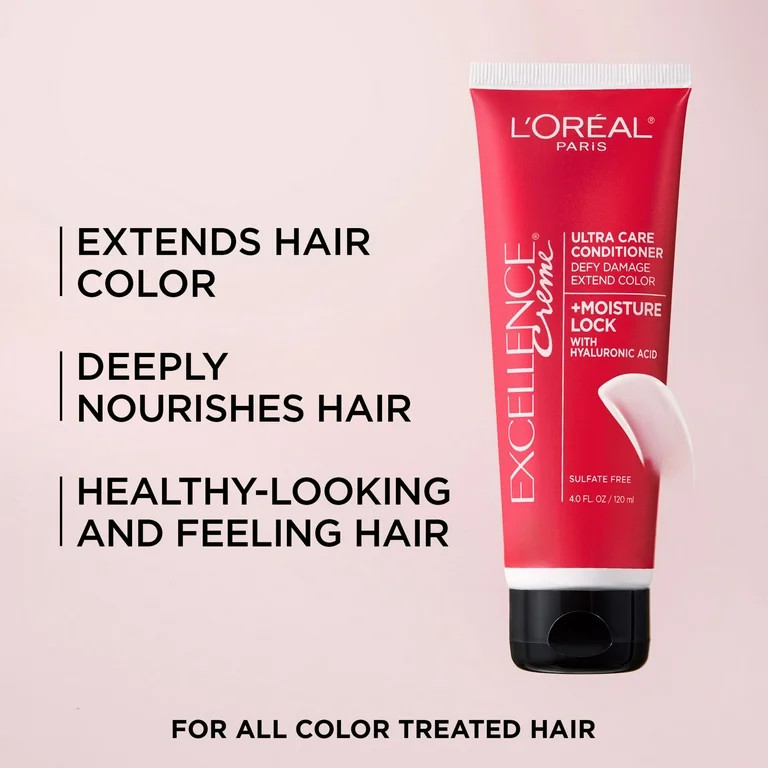 L'Oreal Paris Excellence - Hair Color Moisture Lock Ultra Care Conditioner, 4 fl oz | Walmart (US)