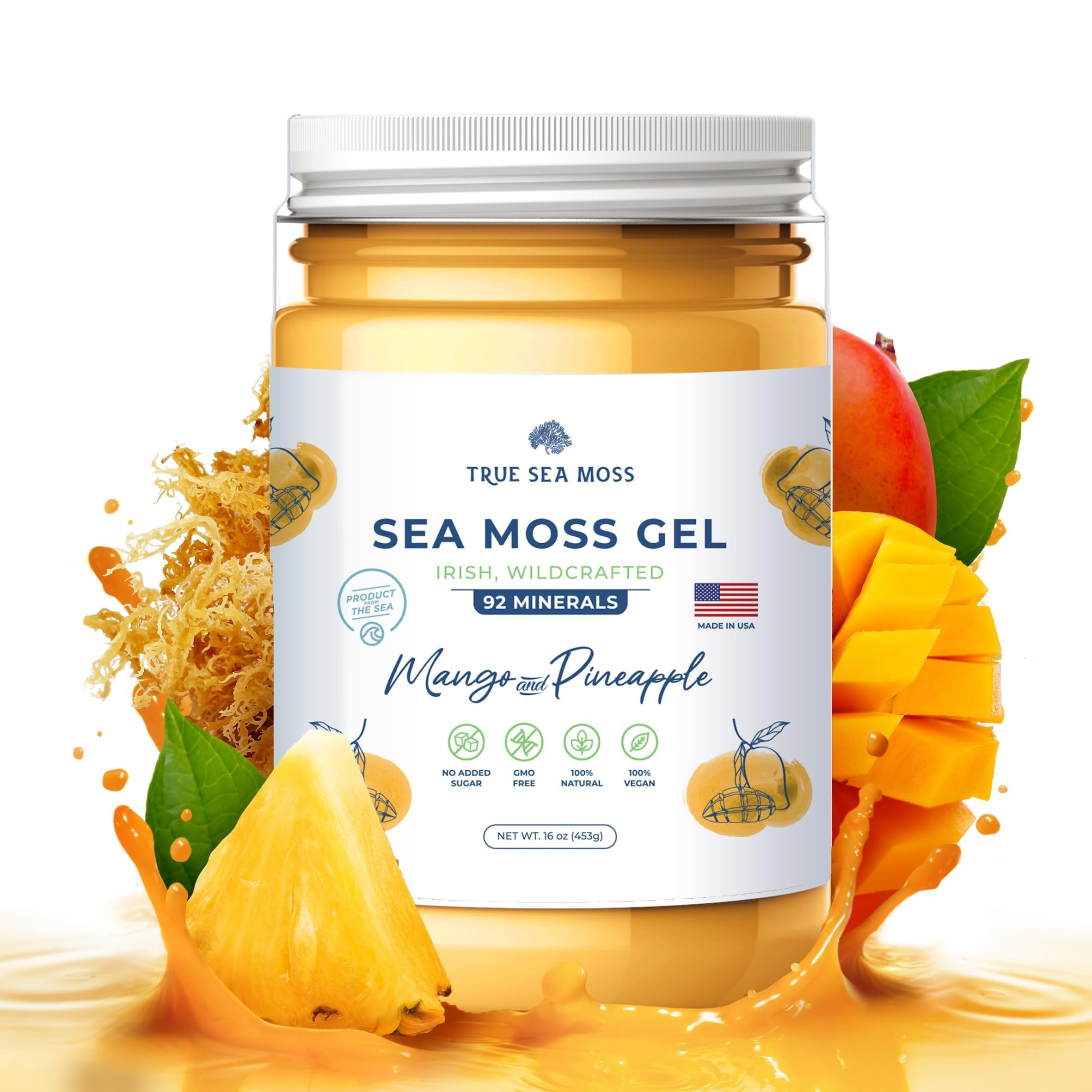 TrueSeaMoss Wildcrafted Irish Sea Moss Gel –7 Flavors- Nutritious Raw Seamoss Rich in Minerals,... | Amazon (US)