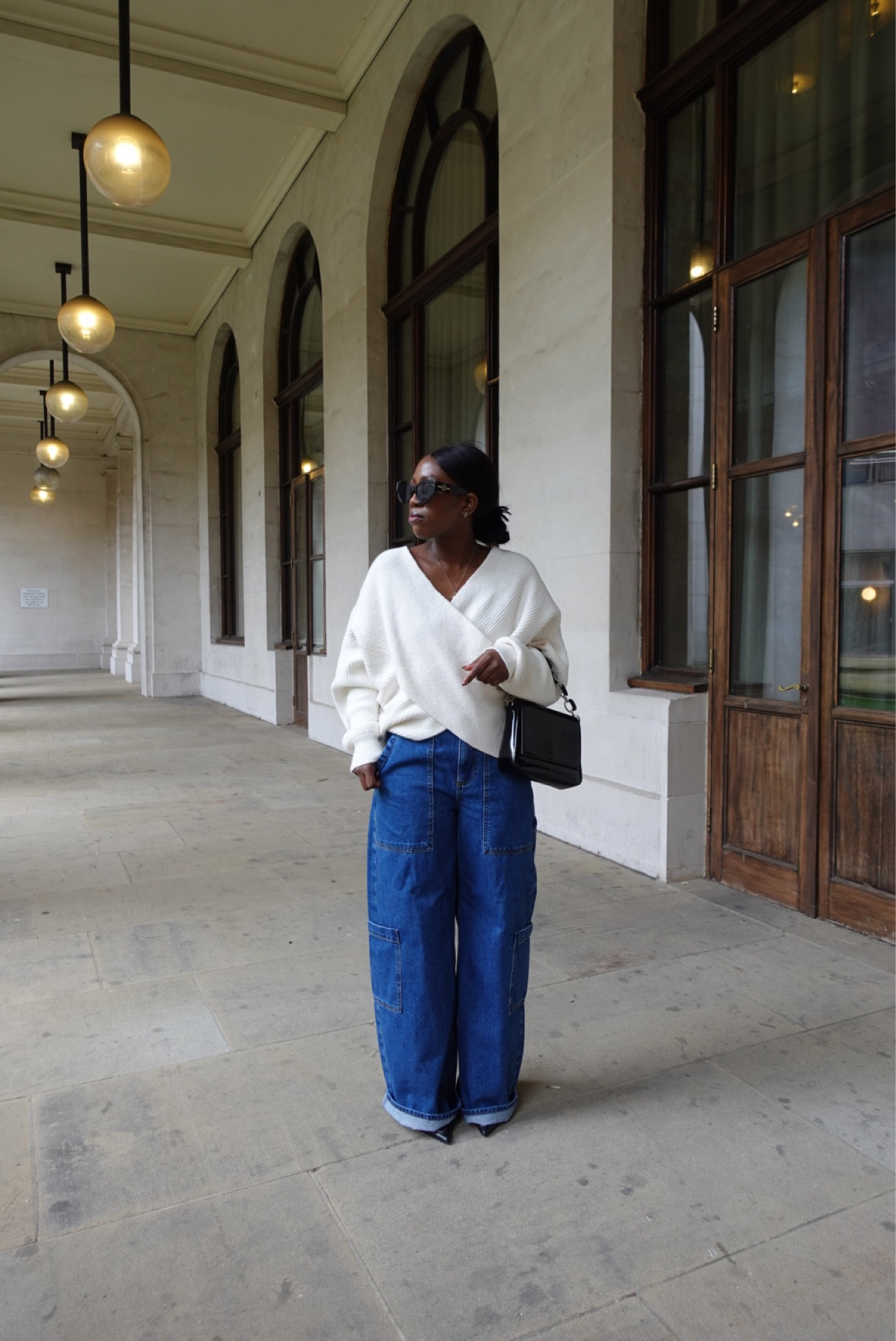 Wrap knit top and cargo jeans 

#LTKSpringSale #LTKstyletip #LTKSeasonal