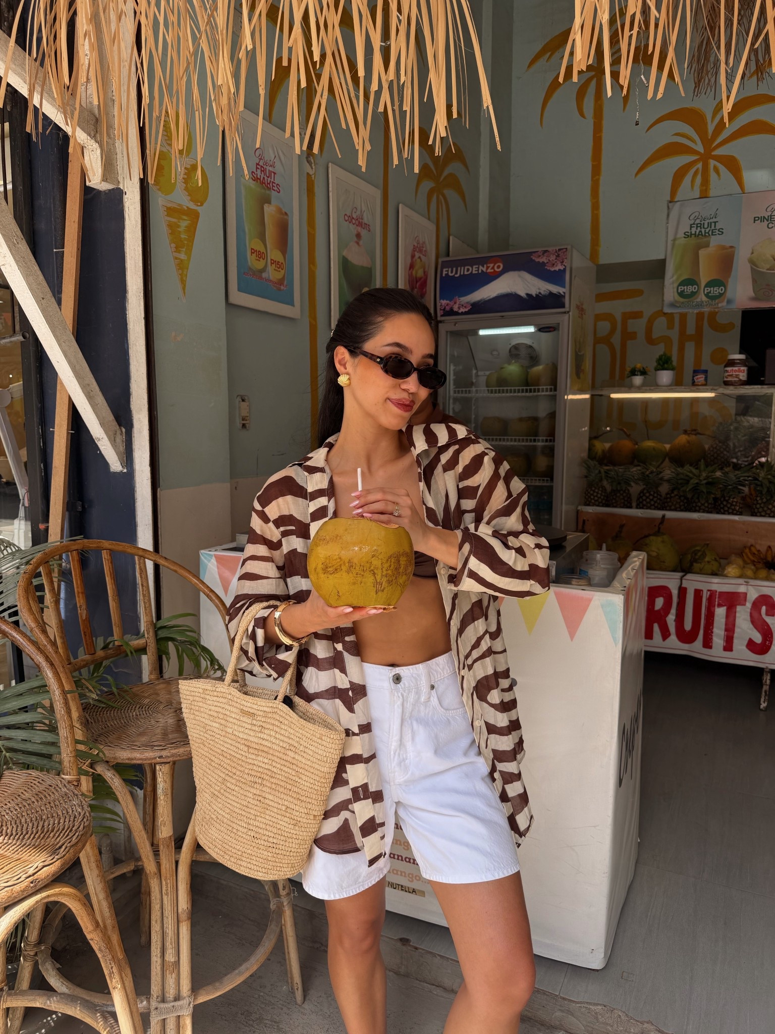 White denim shorts with a chocolate brown bikini and old Mango zebra print shirt for a day on the beach

Holiday outfit, vacation outfit, beach outfit 

#LTKswimwear #LTKtravel