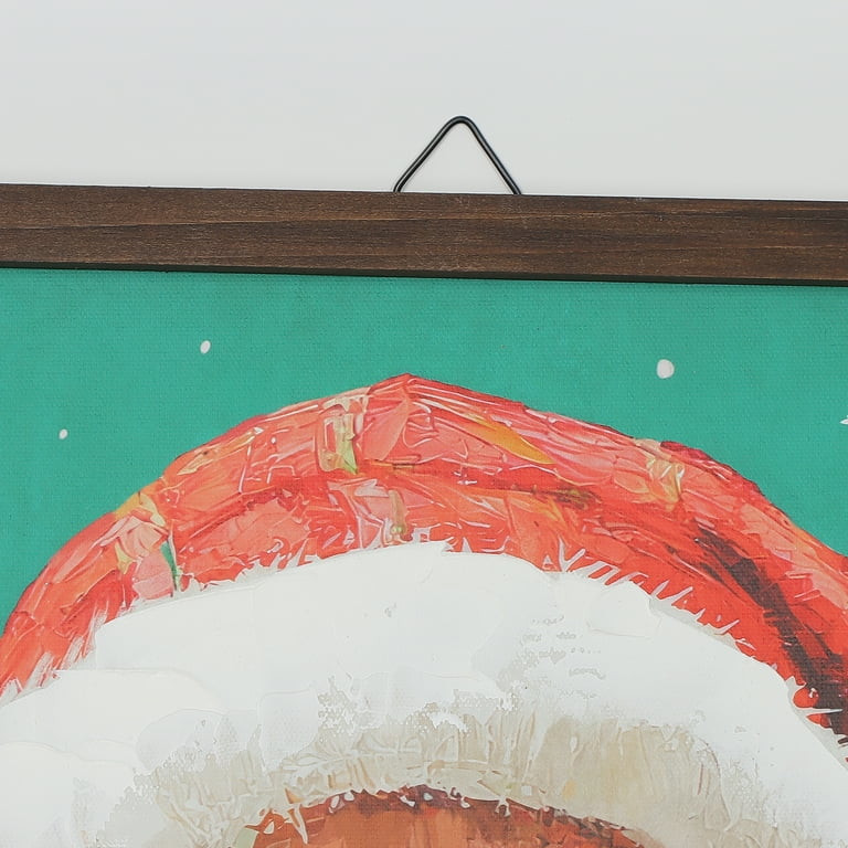 Wood Santa Sign Christmas Wall Hanging Decoration, Multicolor, 20" x 20", by Holiday Time | Walmart (US)