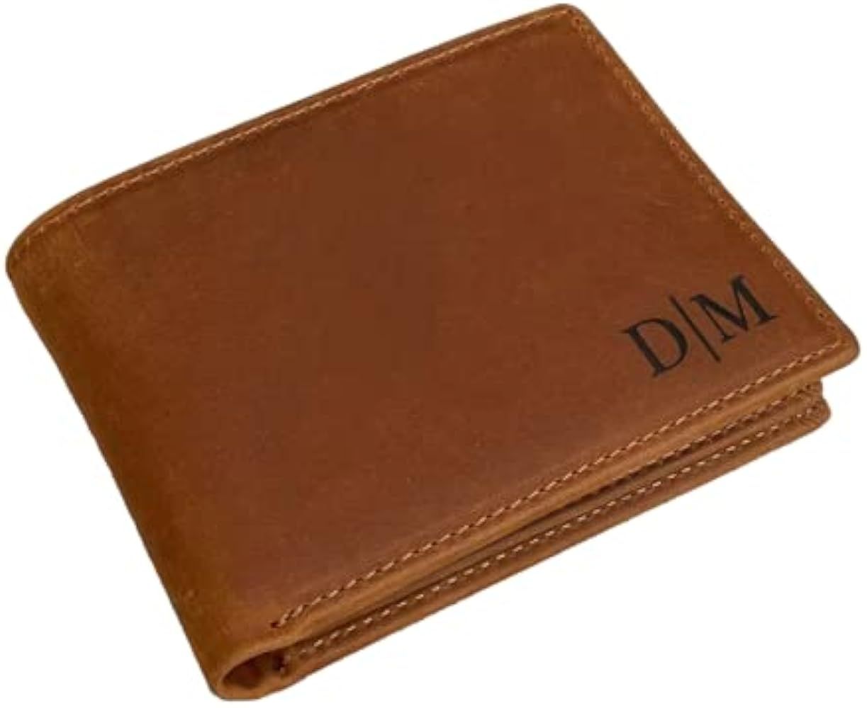 Personalized Wallet For Men, Custom Engraved Wallet, Customized Engraved Full Grain Leather Walle... | Amazon (US)