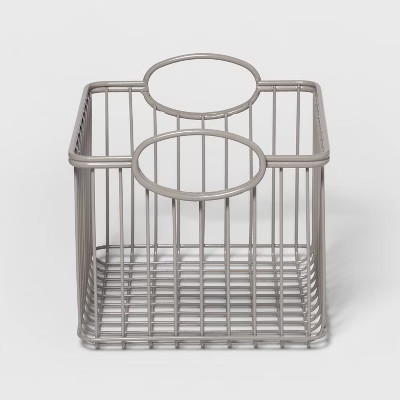 Wire Stackable Storage Basket Gray - Pillowfort™ | Target